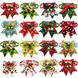 Christmas Dog Bowtie 50-Pack (Snowman & Tree Designs)