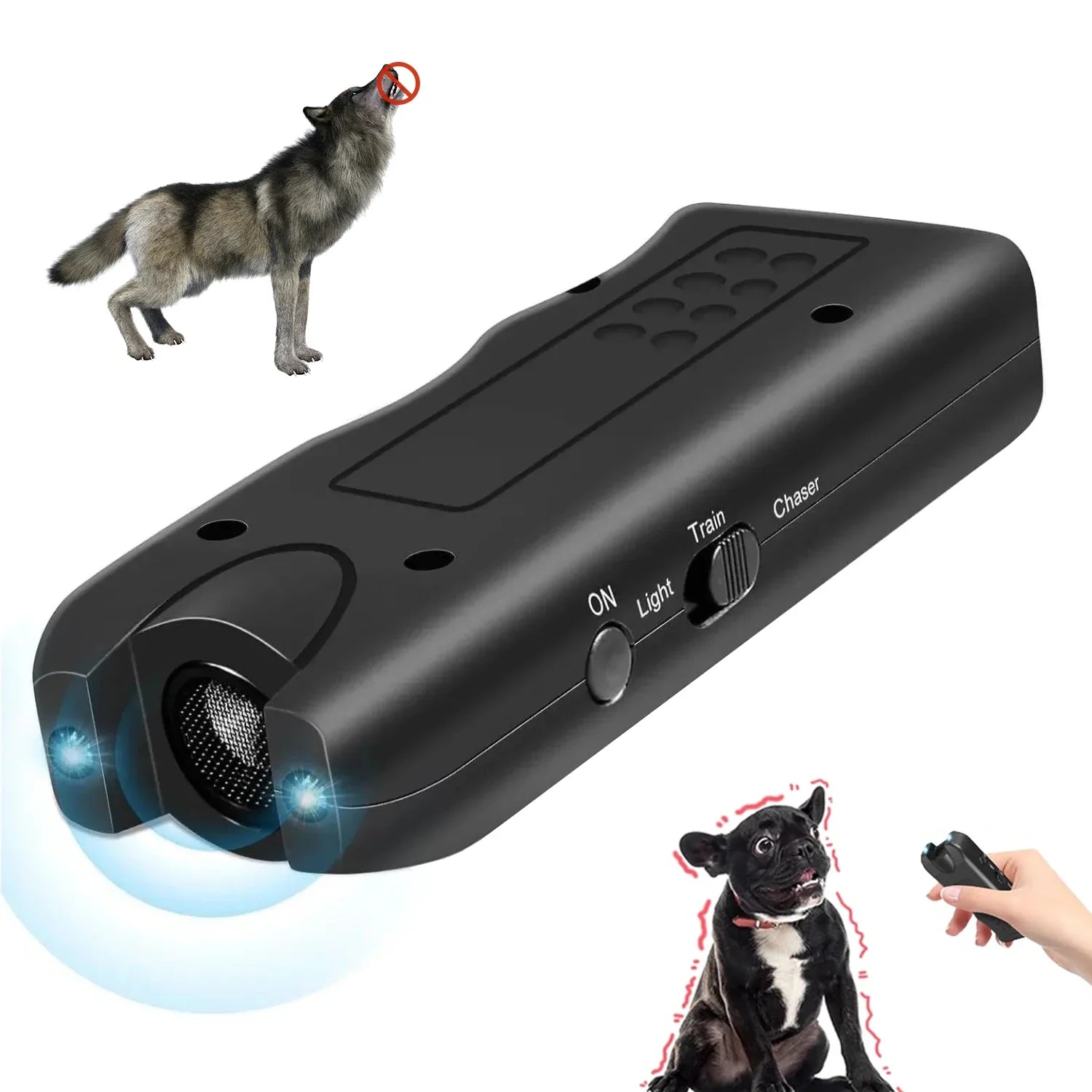 3-in-1 Ultrasonic Dog Deterrent