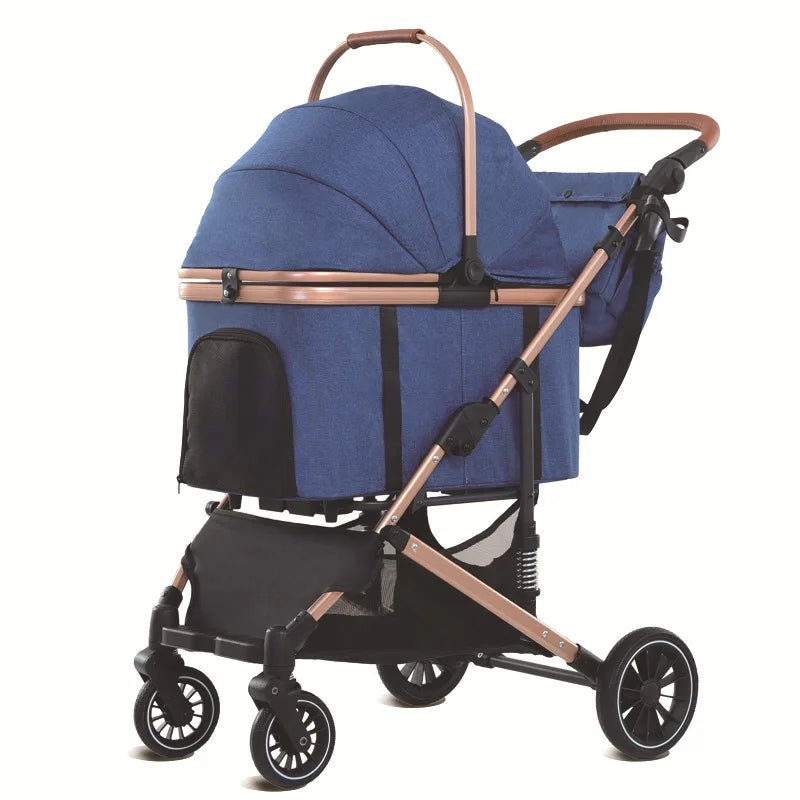 Lightweight Foldable Dog & Cat Outdoor Travel Pet Stroller — New 2025
