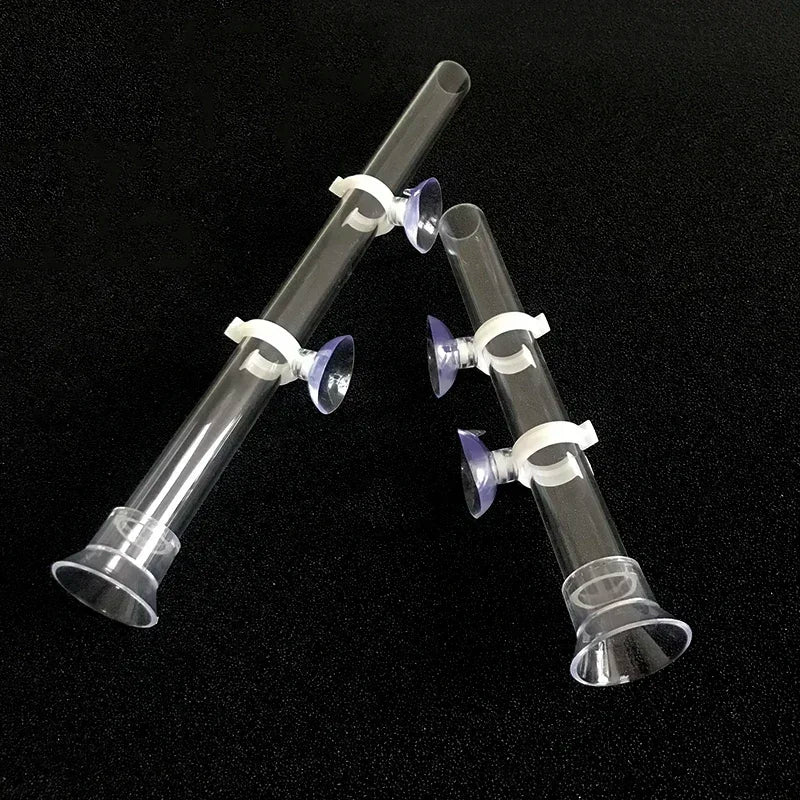 Acrylic Aquarium Shrimp Feeding Dish & Tube (Transparent, Snail & Shrimp)