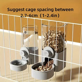 Hanging Pet Water & Food Feeder — Auto-Refill Clip-On Bowl Set
