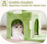 34-Inch Cat Tree with Hammock & Wide Condo for Large Cats