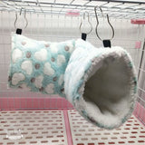 Plush Hammock Tunnel — Cozy Cage Hideout for Hamsters & Small Pets
