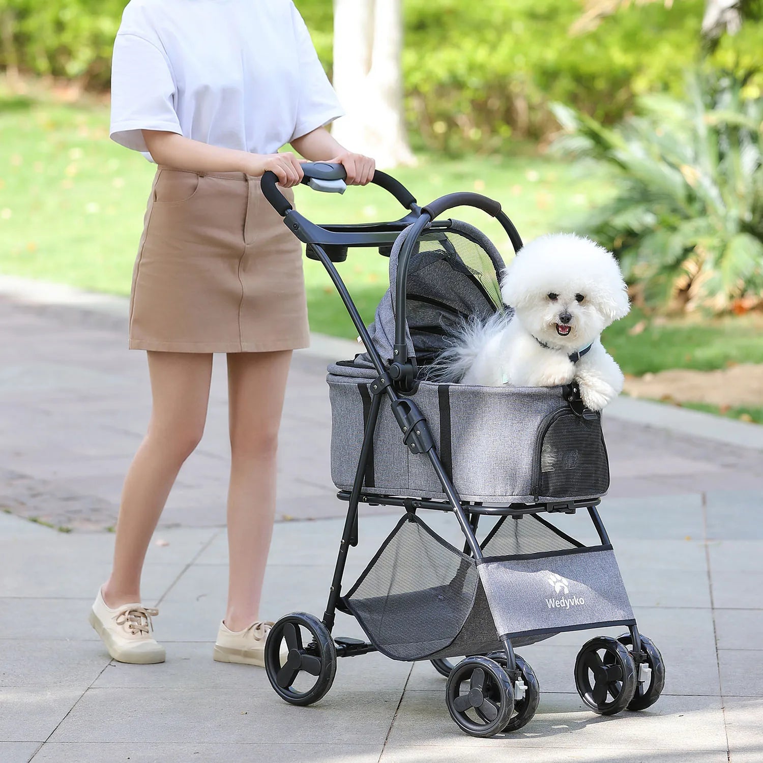 3-in-1 Pet Stroller with Sun Shade (All-Terrain, Waterproof)