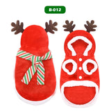 Christmas Reindeer Dog Hoodie (Soft Flannel Warm Clothes)