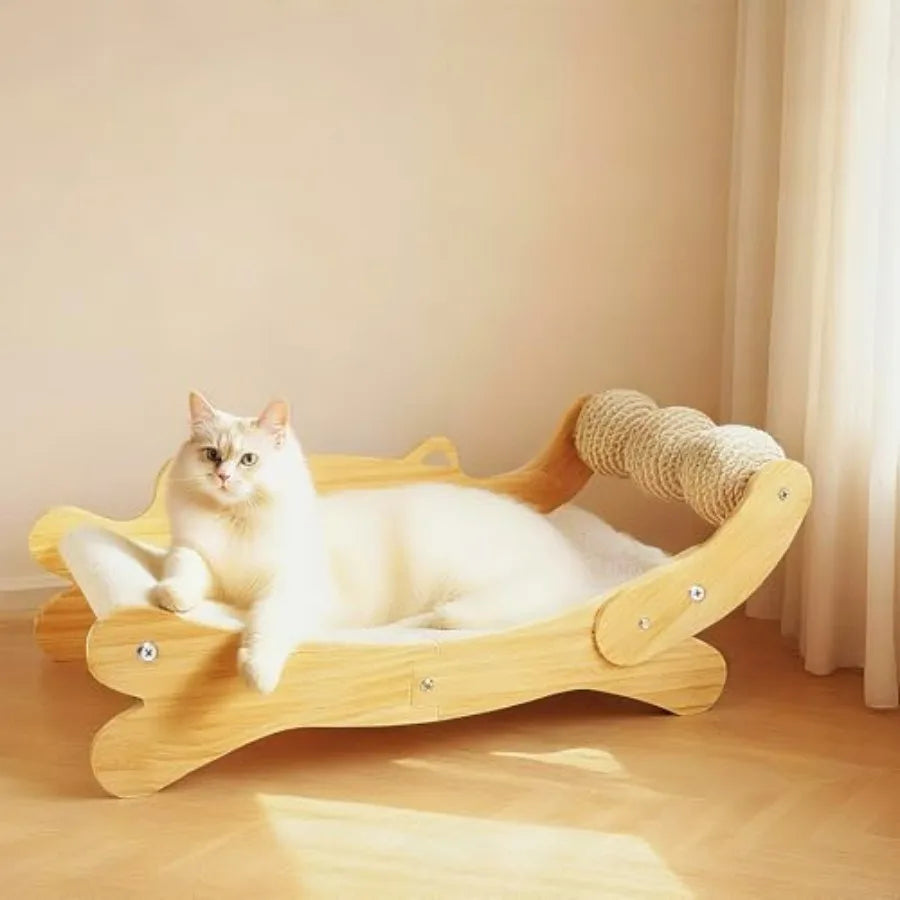 Heavy-Duty Sisal Cat Scratching Post with Hammock Lounge