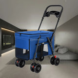 Foldable Dog Stroller Sturdy Oxford Material Large Pet Stroller Lightweight