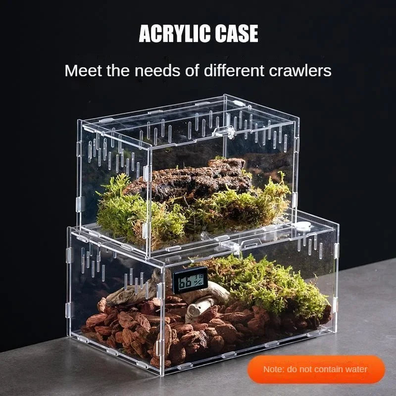 Acrylic Nano Terrarium — Ventilated Enclosure for Tarantulas & Small Reptiles