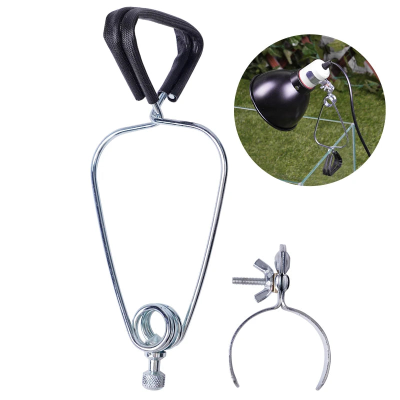 300W Reptile Dome Lamp Fixture — Multi-Plug Reflector Stand, E27