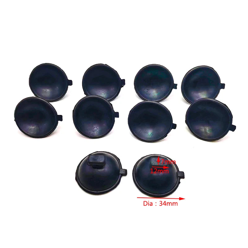 Aquarium Suction Cup Holders (10-Pack, Black, Glass Tank Clips)