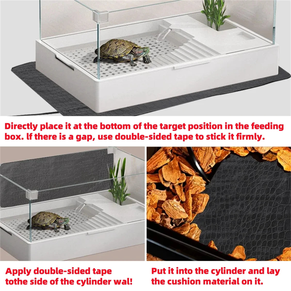 USB Leather Heating Pad — 3-Level Anti-Scratch Warmer for Reptiles & Small Pets