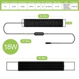 Dimmable Aquarium LED Light with Timer (30–60cm, Power-Off Memory, Plants)