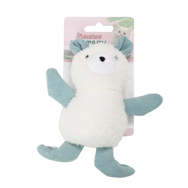 Catnip Plush Animal Cat Toy — Bite-Resistant Chew Toy, Multiple Shapes