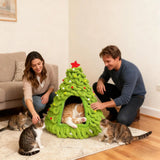 Christmas Tree Cat Bed (Knitted Warm Kitten & Puppy Nest)