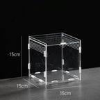 Clear Acrylic Reptile Breeding Box — Ventilated Habitat, Multiple Sizes