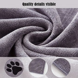 Embroidered Microfiber Pet Bath Towel — Super Soft, Two Sizes