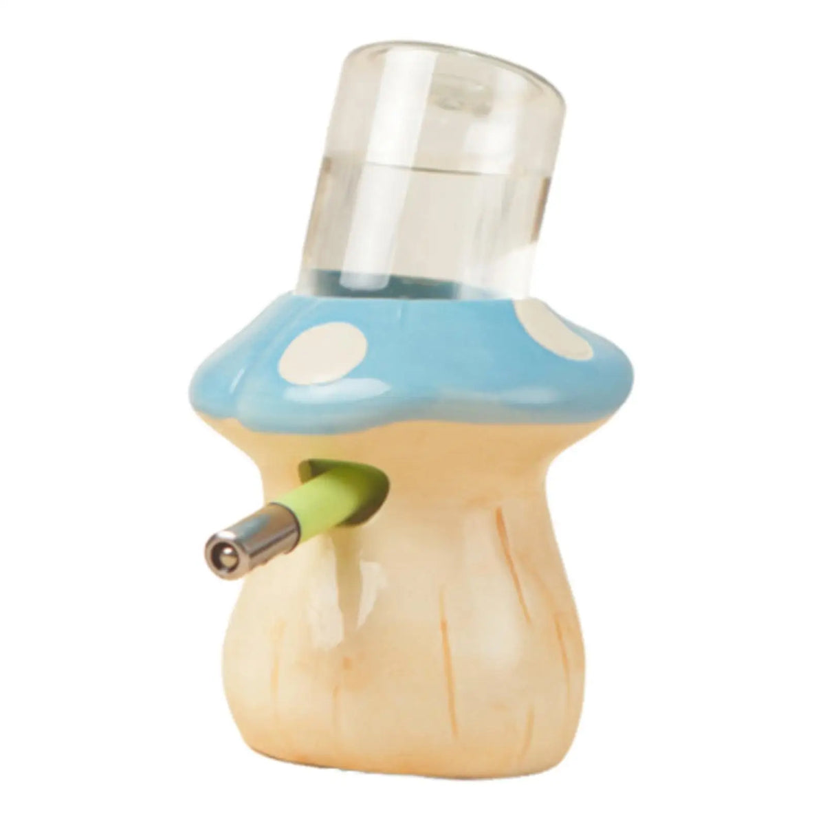 Ceramic Mushroom Water Bottle — Leakproof Stand for Small Pets