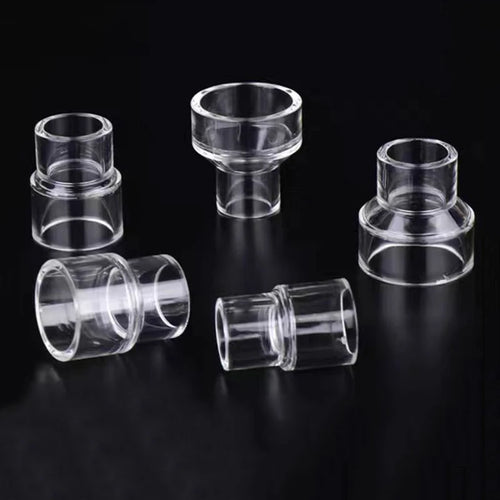 Acrylic Aquarium Pipe Variable Diameter Connectors (Transparent, DIY Fittings)