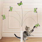 Electric Rotating Butterfly Cat Toy — Suction Cup Auto Flutter Toy