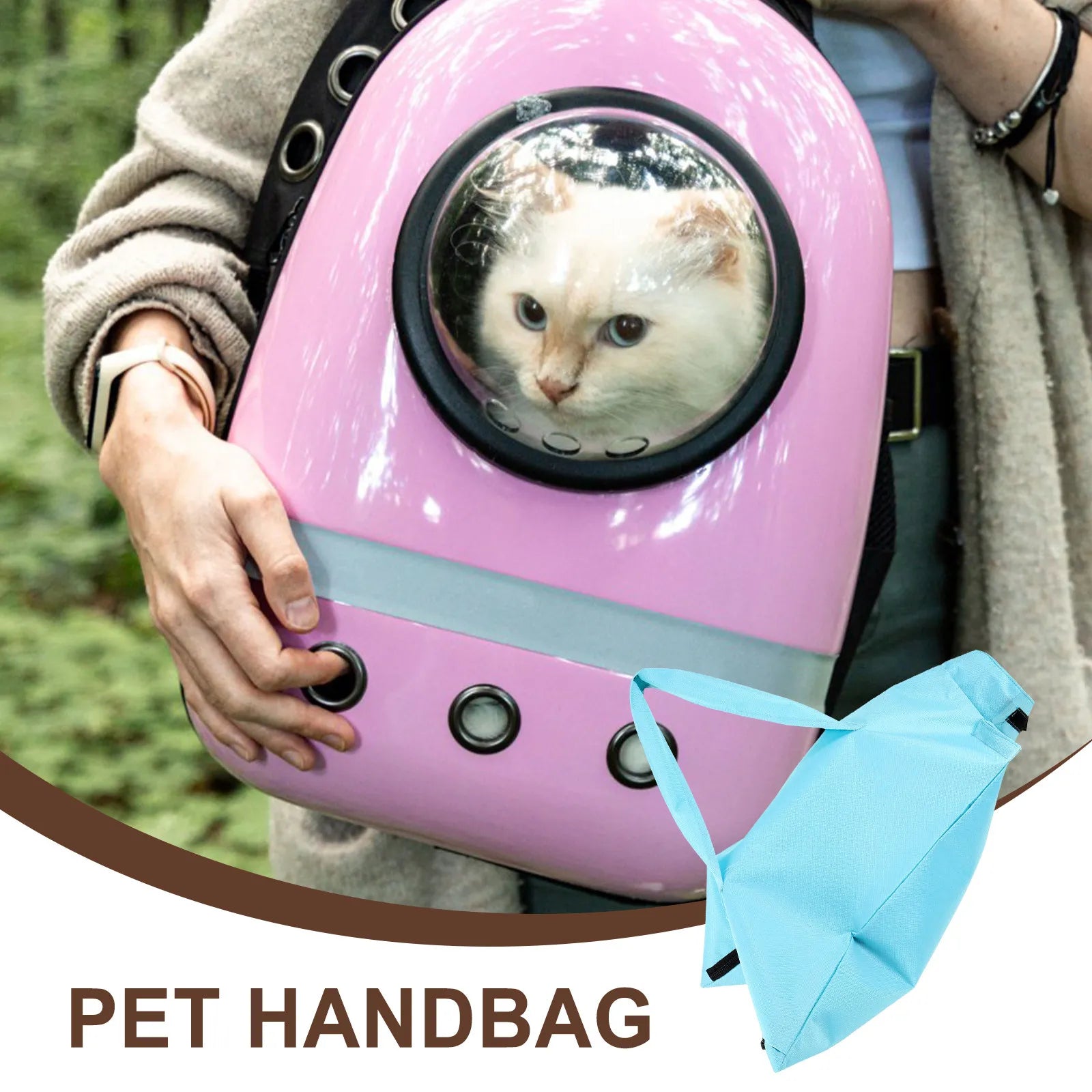 Oxford Fabric Pet Shoulder Carrier Bag (Large, Breathable, Travel)