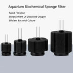 Black Bio Sponge Aquarium Filter (Air Pump Driven, Corner Skimmer, Bio Media)