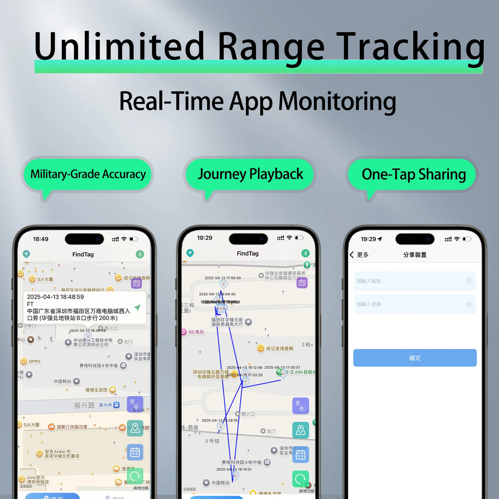 GPS Tracker Tag for Pets, Cars & Motorcycles with Location Alarm - iOS & Android