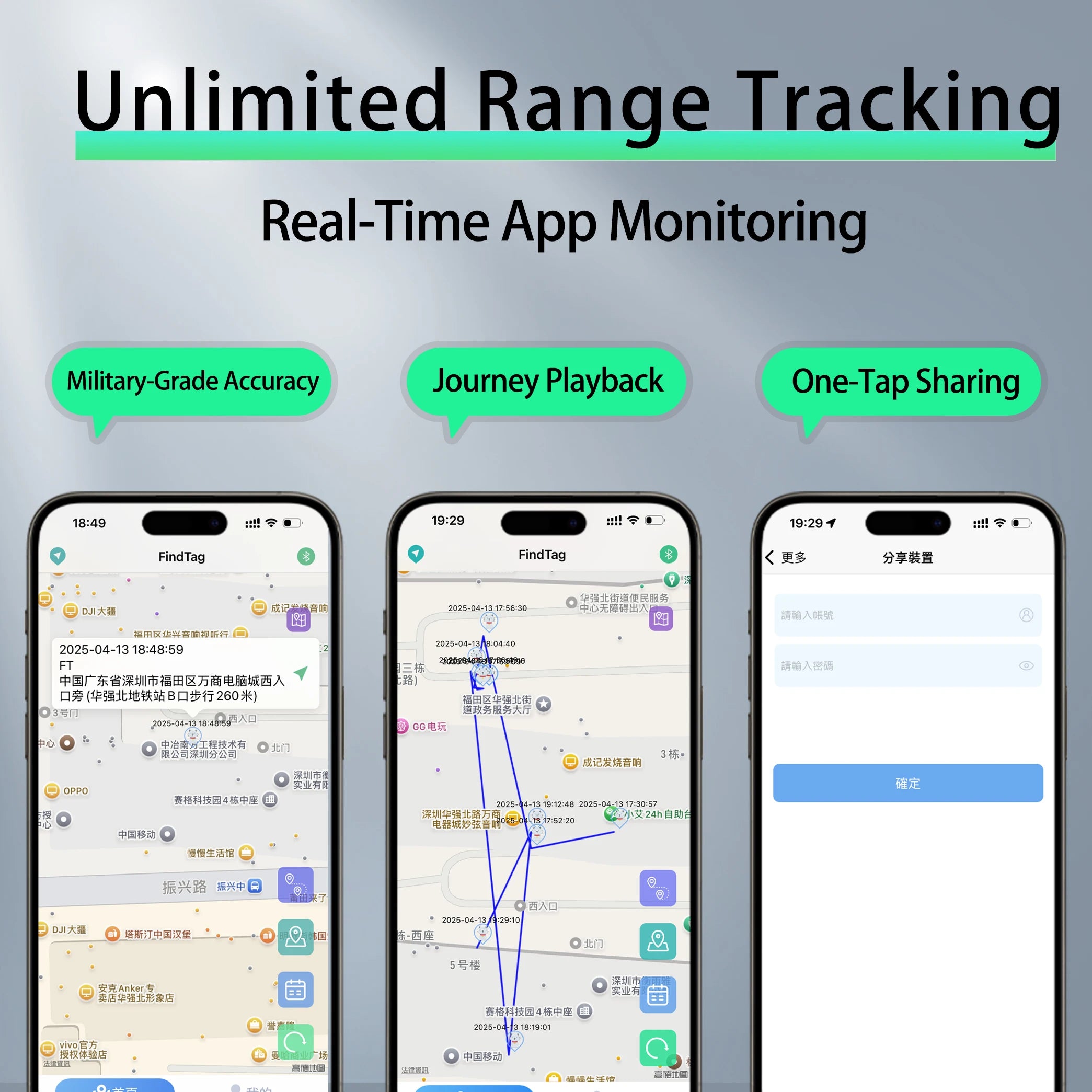 GPS Tracker Tag for Pets, Cars & Motorcycles with Location Alarm - iOS & Android