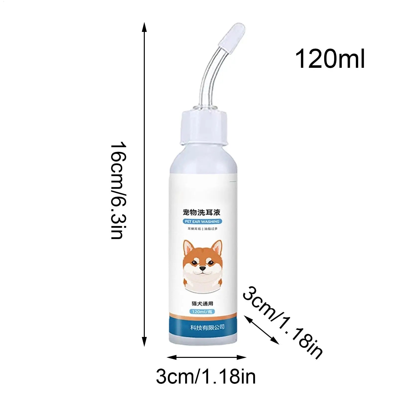 Pet Ear Cleaning Solution — Gentle Odor-Removing Ear Wash, 120ml