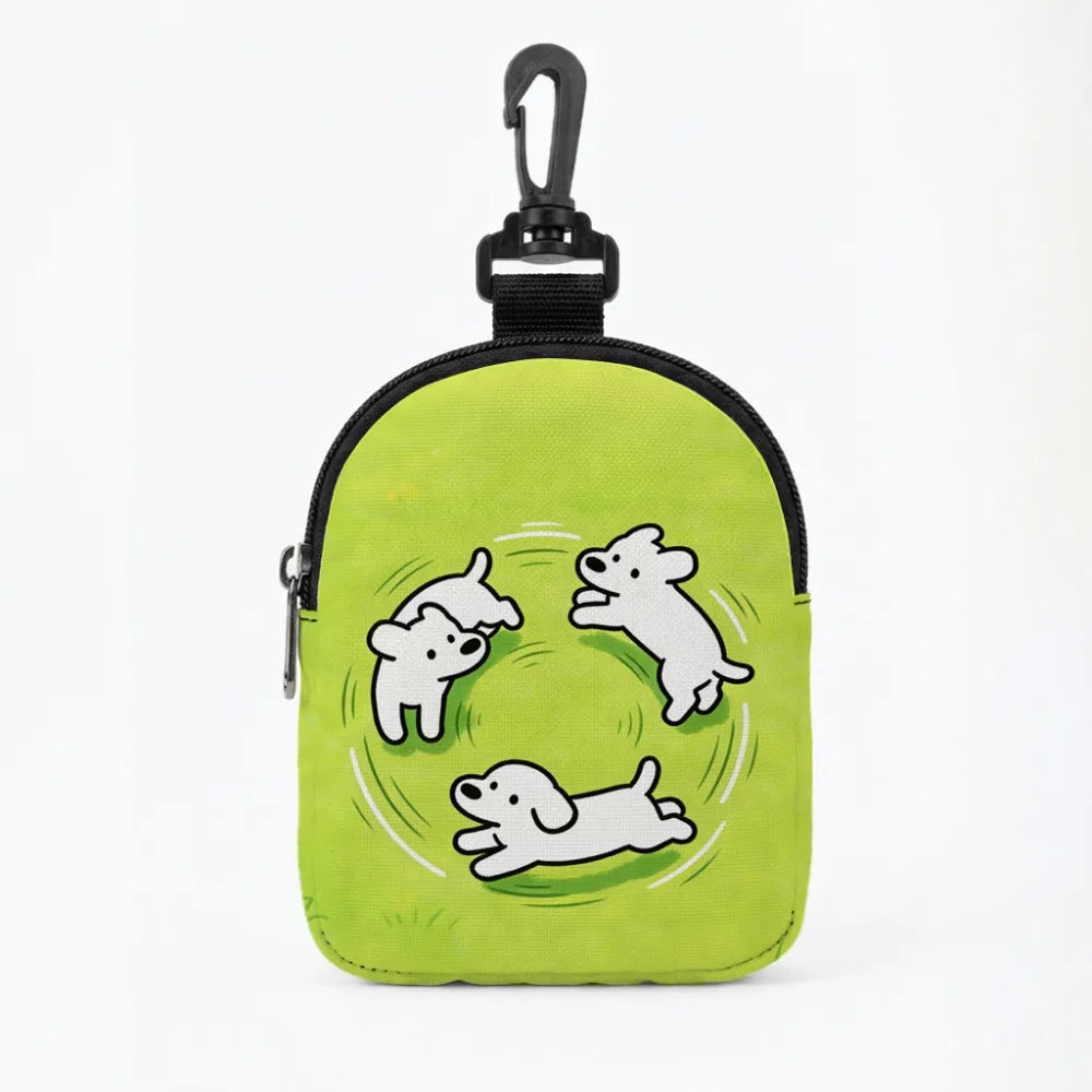 Dog Training Treat Bag (Large Capacity, Cartoon Print, Waterproof, Hook Buckle)