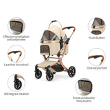 carrinho pet Foldable 4-Wheel Eco-friendly Pet Stroller Quick One-Hand Folded Portable Pet Bag Travel Carrier for Small/Medium D