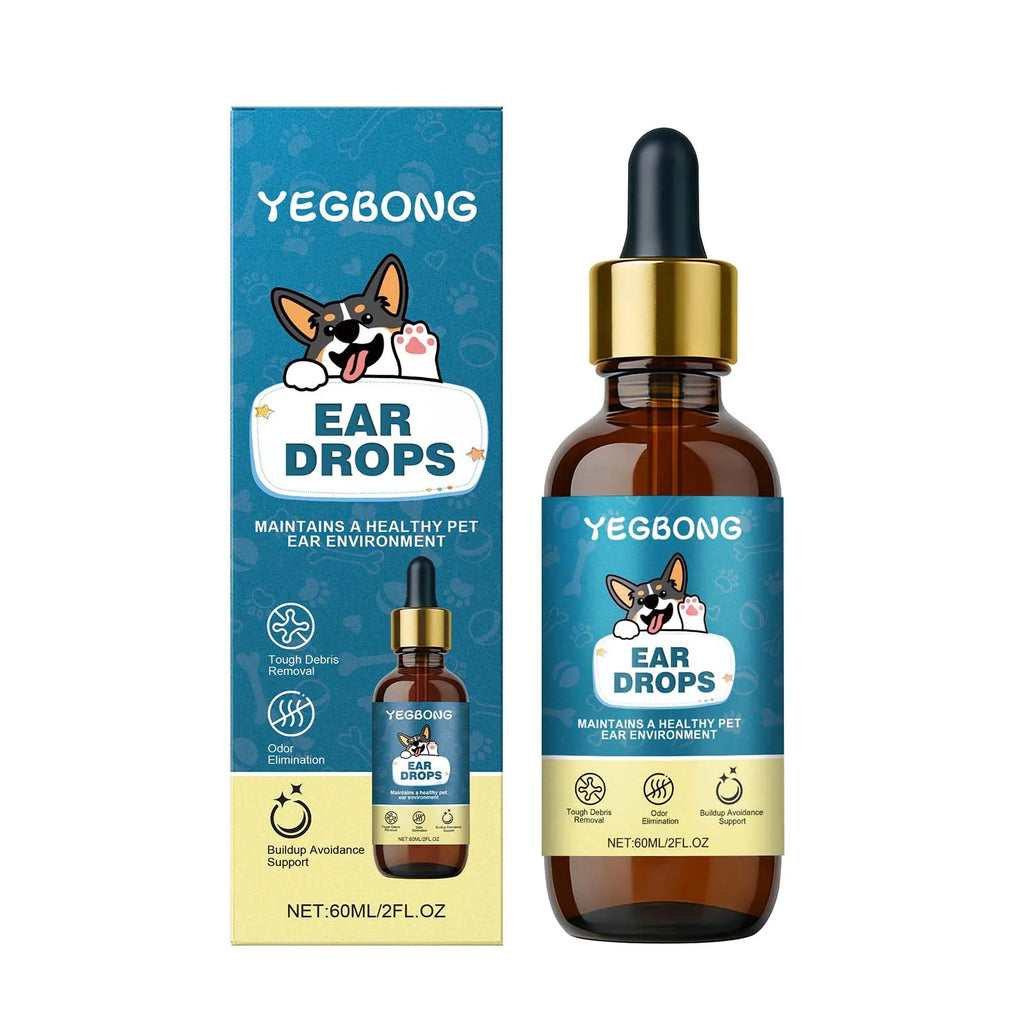 Soothing Ear Itch Relief Drops for Dogs — Gentle Nourishing Cleaner, 60ml