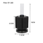 Black Bio Sponge Aquarium Filter (Air Pump Driven, Corner Skimmer, Bio Media)