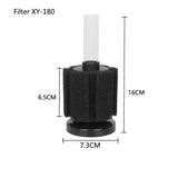 Black Bio Sponge Aquarium Filter (Air Pump Driven, Corner Skimmer, Bio Media)
