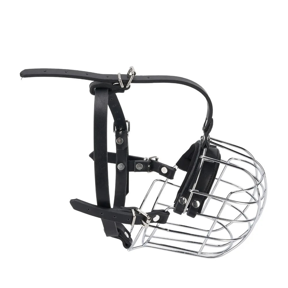 Metal Basket Dog Muzzle (Anti-Bite, Breathable, Easy Clean)