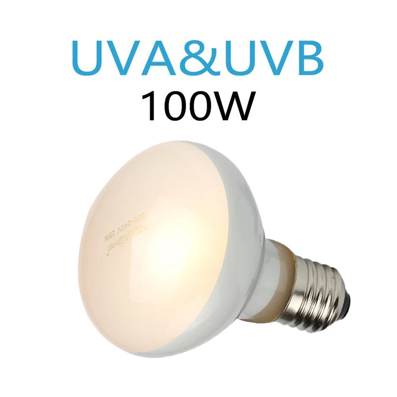 2-Pack UVA/UVB Reptile Heat Lamp — Sun-Like Basking Bulb, 75W