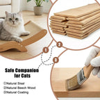 Cat Scratcher Lounge with Sisal Pad & Wooden Hammock