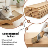 Cat Scratcher Lounge with Sisal Pad & Wooden Hammock
