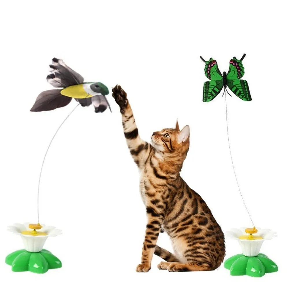 Electric Rotating Hummingbird Cat Toy — Automatic Shake & Fly Motion