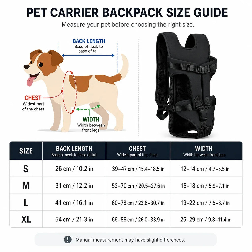 Hands-Free Pet Chest Carrier (Breathable Mesh, Adjustable, Travel)