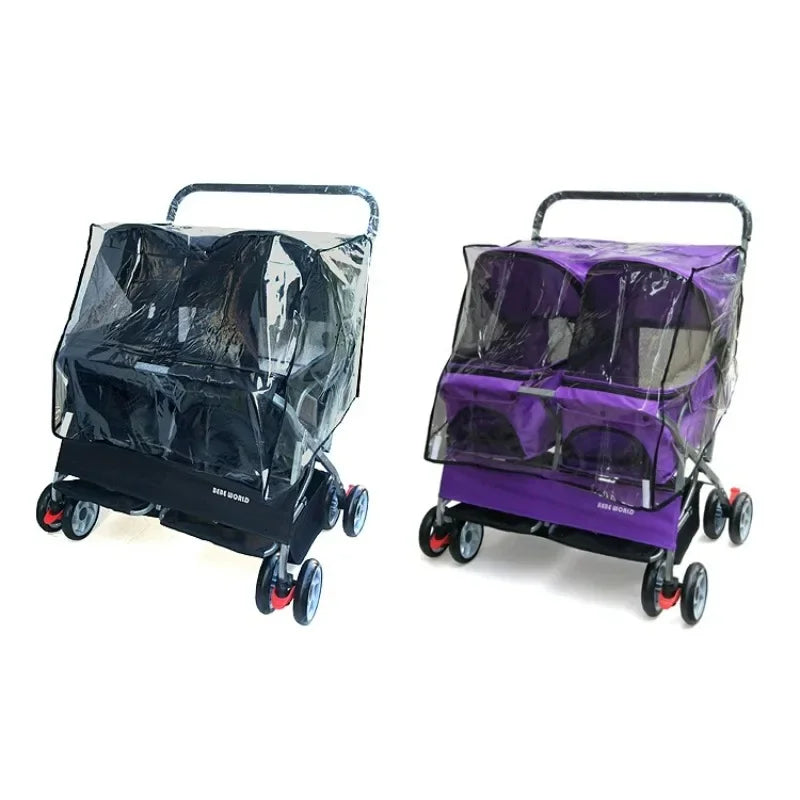 Ultra-Light Two-Seater Pet Buggy with Detachable Washable Interior