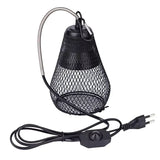 No-Light Ceramic Heat Lamp with Protective Cage — Scald-Safe Reptile Heater