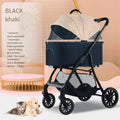 Detachable Foldable Lightweight Pet Stroller for Dogs & Cats — Portable Walking Cart for Teddy Breeds