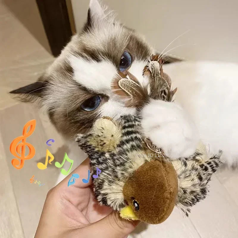 Washable Plush Flying Bird Cat Toy