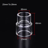 Acrylic Aquarium Pipe Variable Diameter Connectors (Transparent, DIY Fittings)