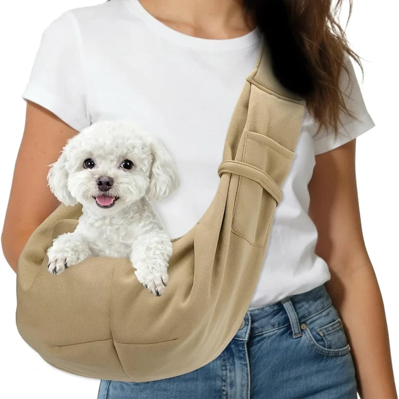 Dog & Cat Crossbody Sling Carrier (Breathable Mesh, Up to 16.5 lbs)