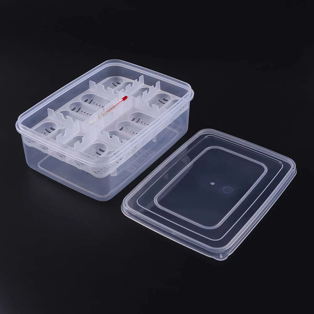16-Grid Reptile Egg Incubator Tray — Hatching Case for Lizards & Snakes