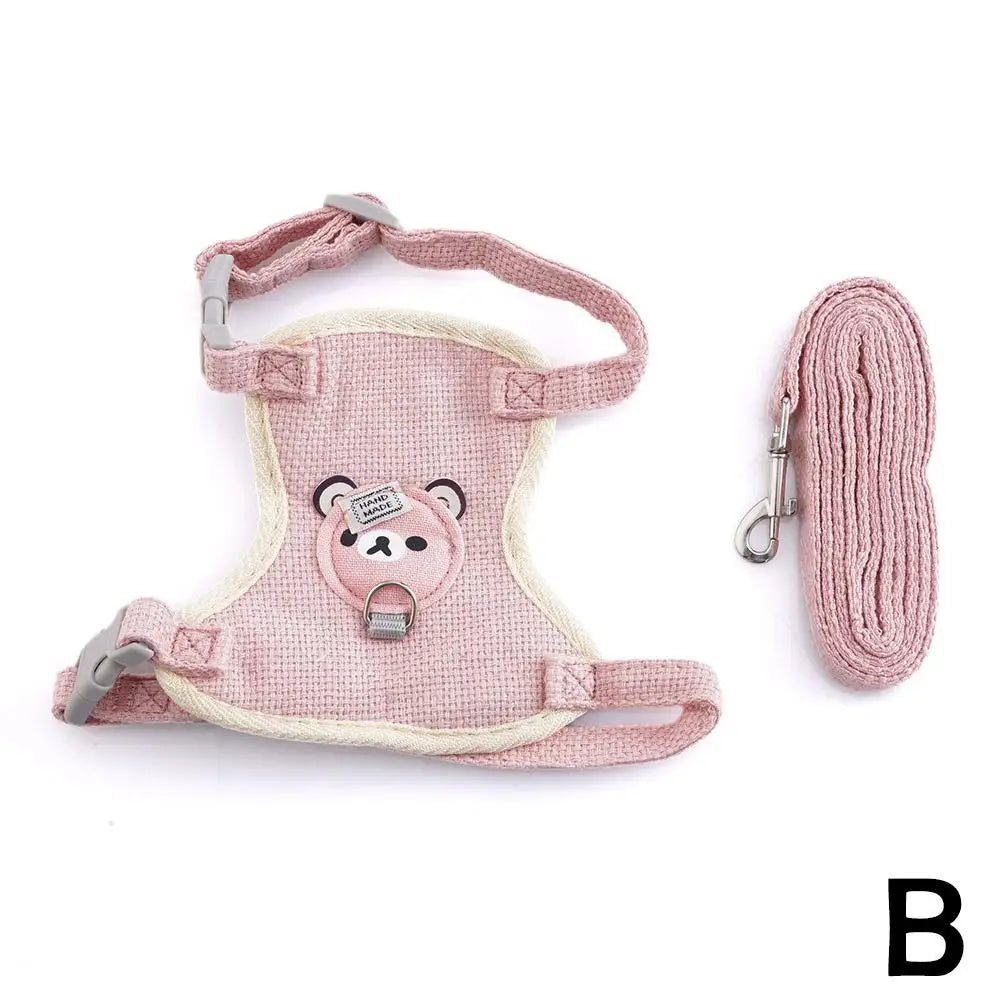 Bunny-Style Cat Harness & Leash Set — Escape-Proof Vest for Outdoor Walking
