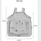 Anti-Fur Cat Grooming Apron with Kangaroo Pocket — Durable Wearable Smock for Cat Lovers
