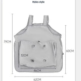 Anti-Fur Cat Grooming Apron with Kangaroo Pocket — Durable Wearable Smock for Cat Lovers