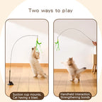 Suction Cup Dogtail Grass Teaser — Hands-Free & Handheld Cat Wand